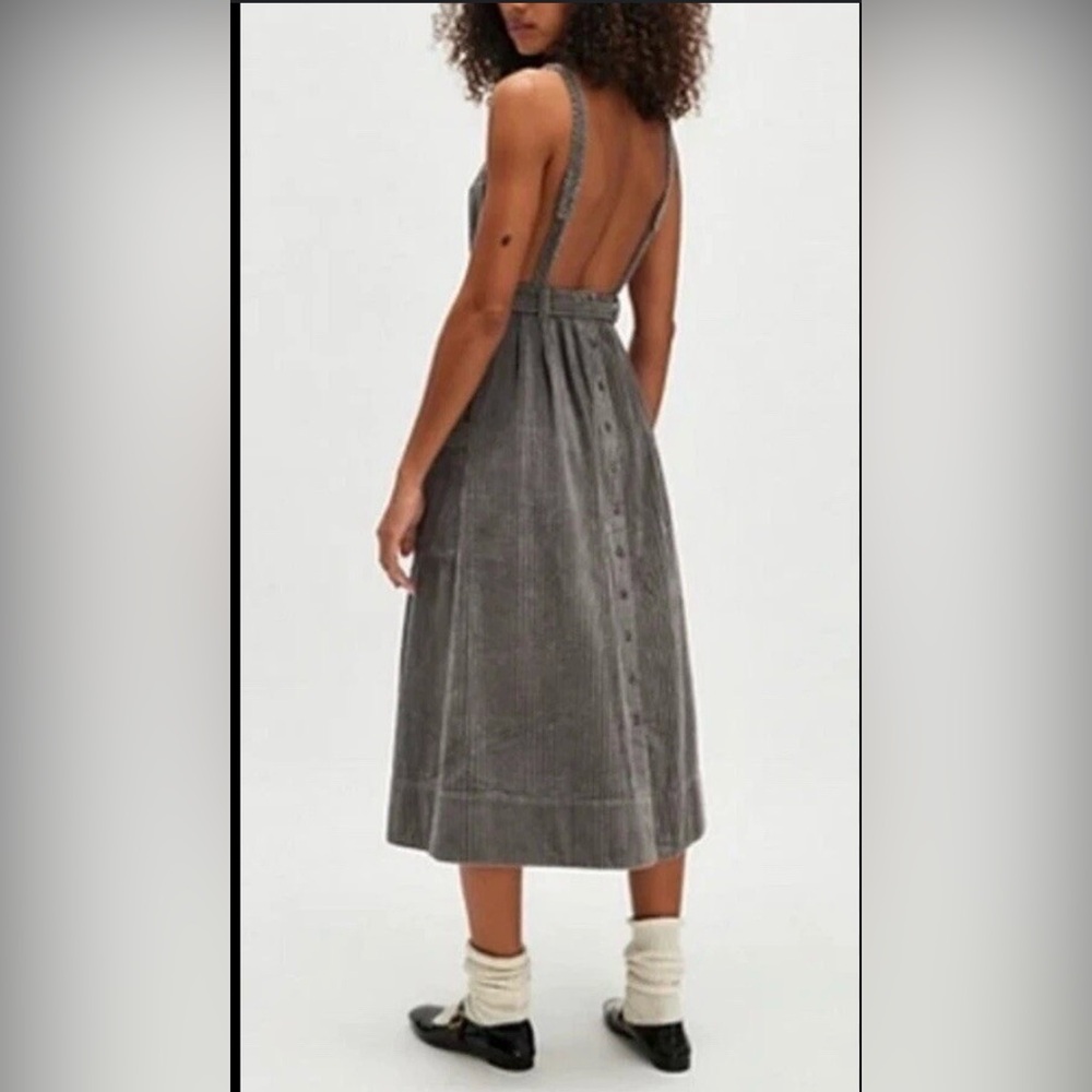 NWOT Free People The Other Side Corduroy Midi Dress - Picture 2 of 7